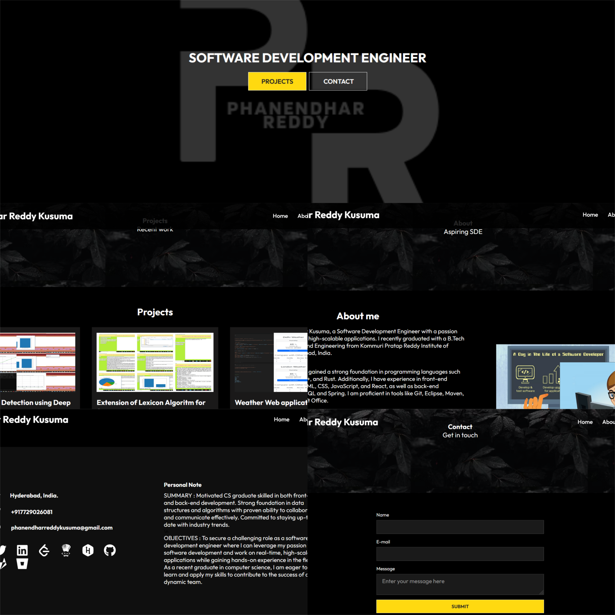 Phanendhar Reddy - Full Stack Java Developer | Portfolio